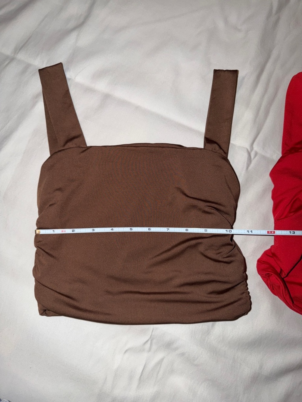 SHEIN Red and Brown Ruched Tank Top Set - Picture 6 of 6
